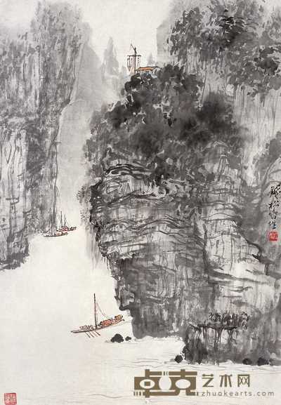 钱松嵒 山水 镜心 60.5×41cm
